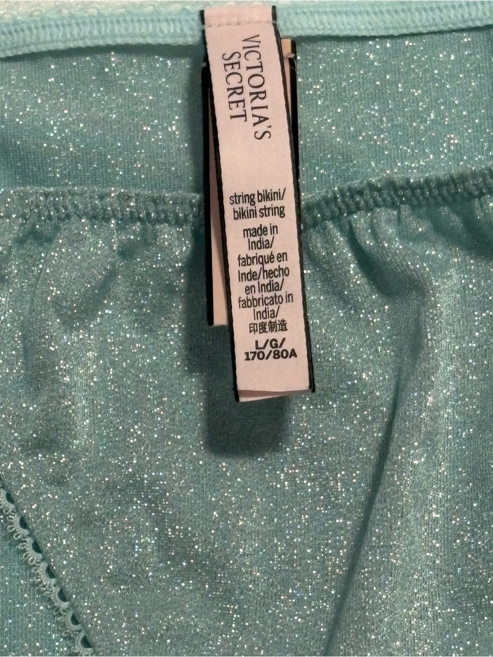 Victoria's Secret Shimmery Light Blue Bikini Bottoms - Picture 3 of 5